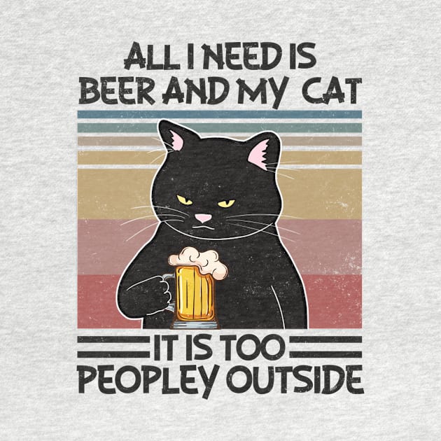 All I Need Is Beer And My Cat - Love Cats by dashawncannonuzf